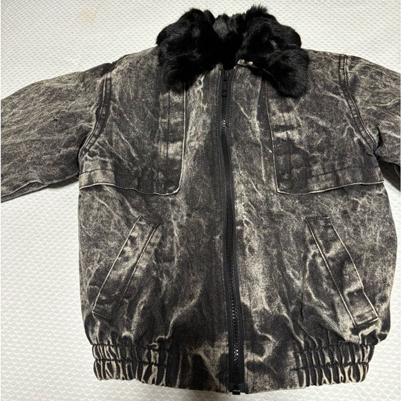 Greg Bell denim and rabbit Jacket - Picture 4 of 10